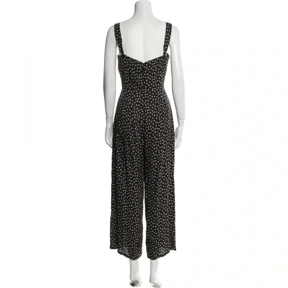 Reformation Spades Square Neck Wide Leg Jumpsuit in Flores Daisy Ditsy Floral - Picture 5 of 16